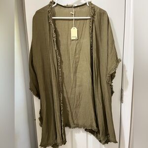 NWT S/M olive cover up